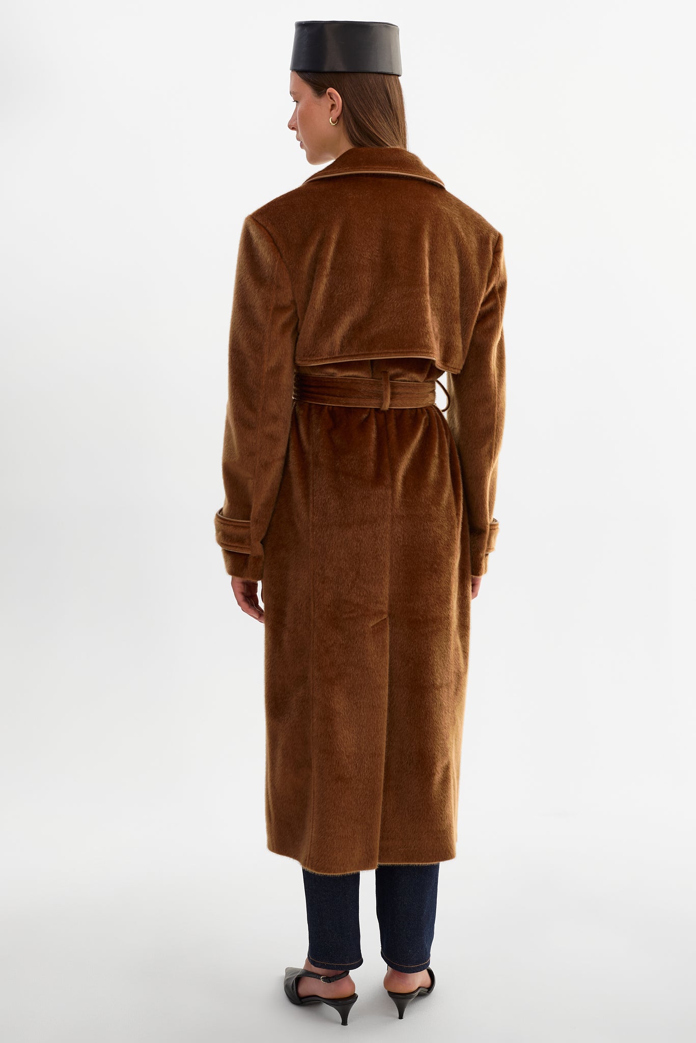 WILDA | Faux Hair On Trench Coat