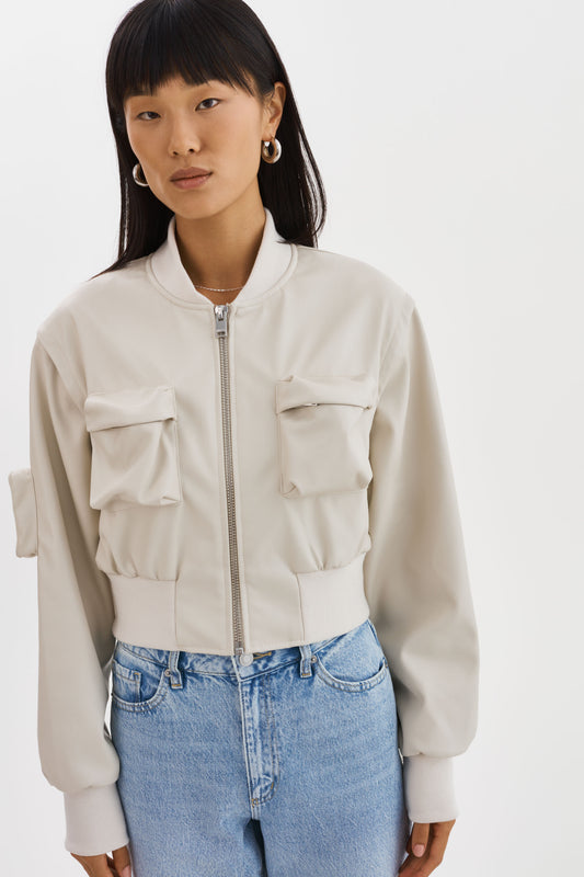 XAIA | Blouson aviateur convertible en simili cuir