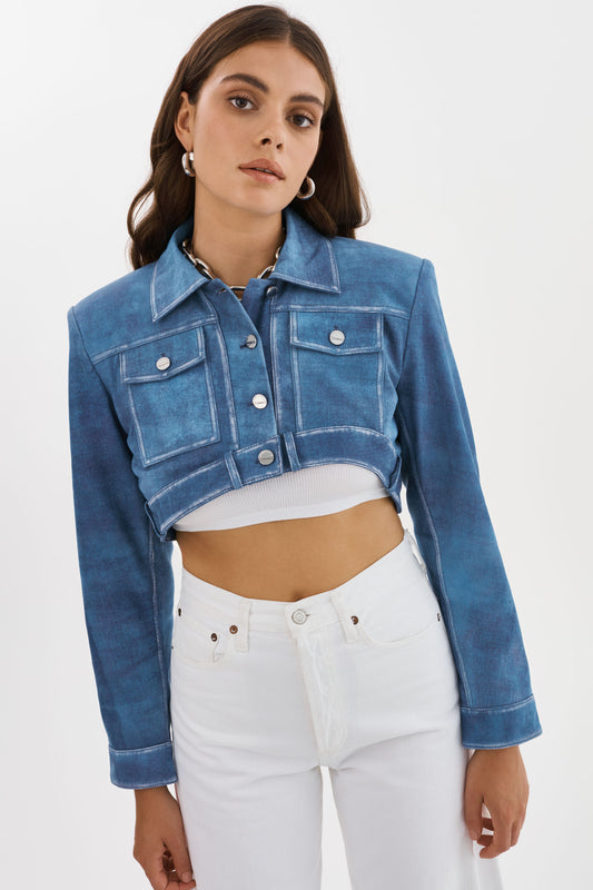 XANDY | Cropped Leather Jacket