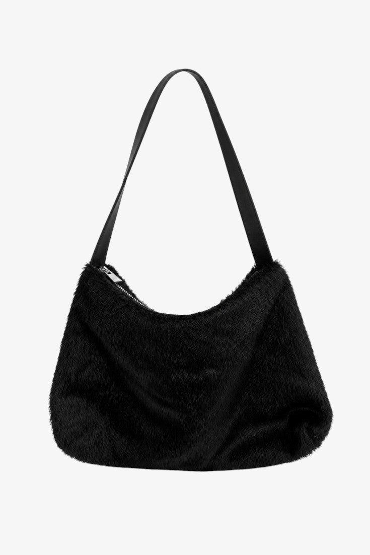 XANNA | Faux Hair Slouchy Shoulder Bag