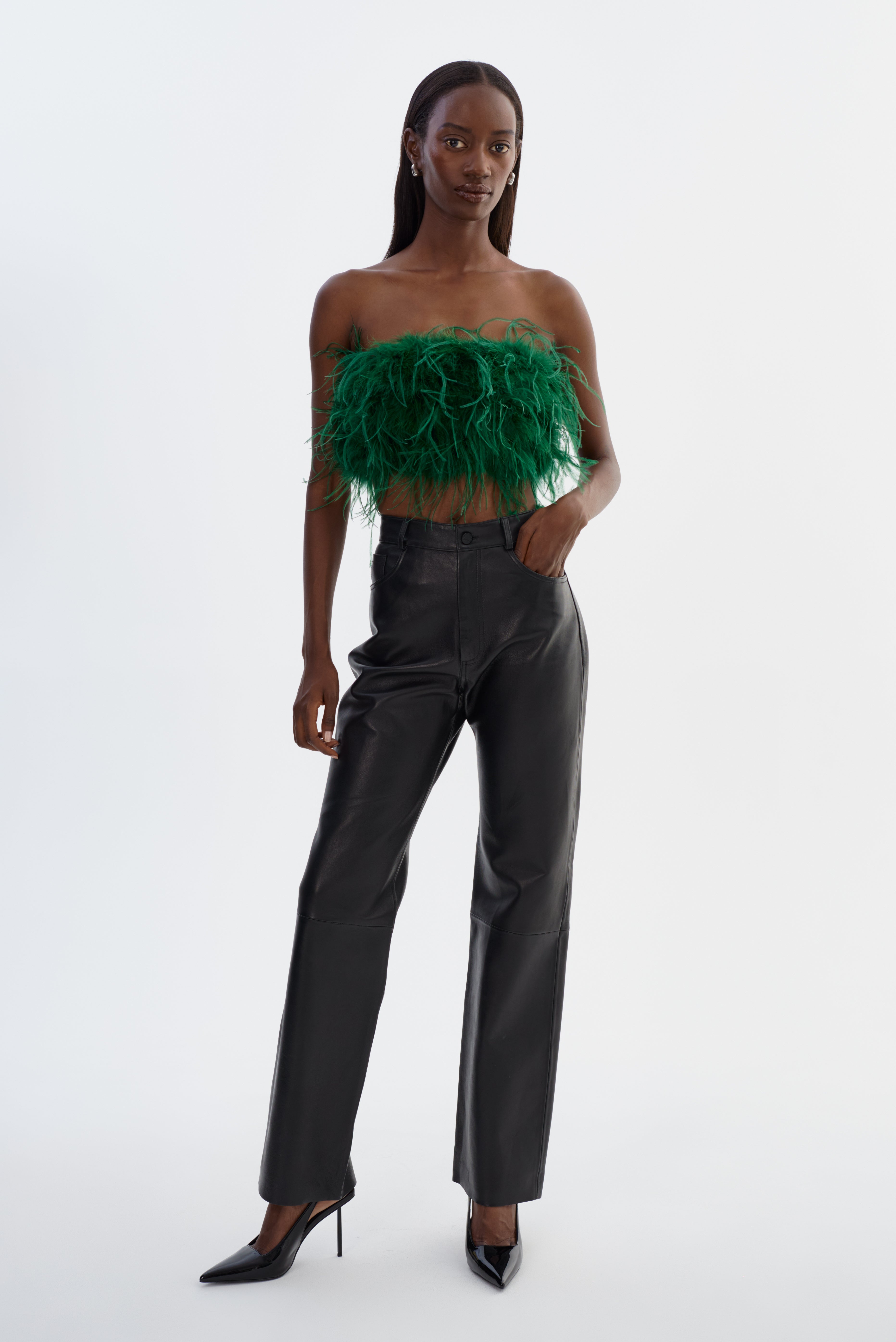 ZAINA | Bustier de plumes