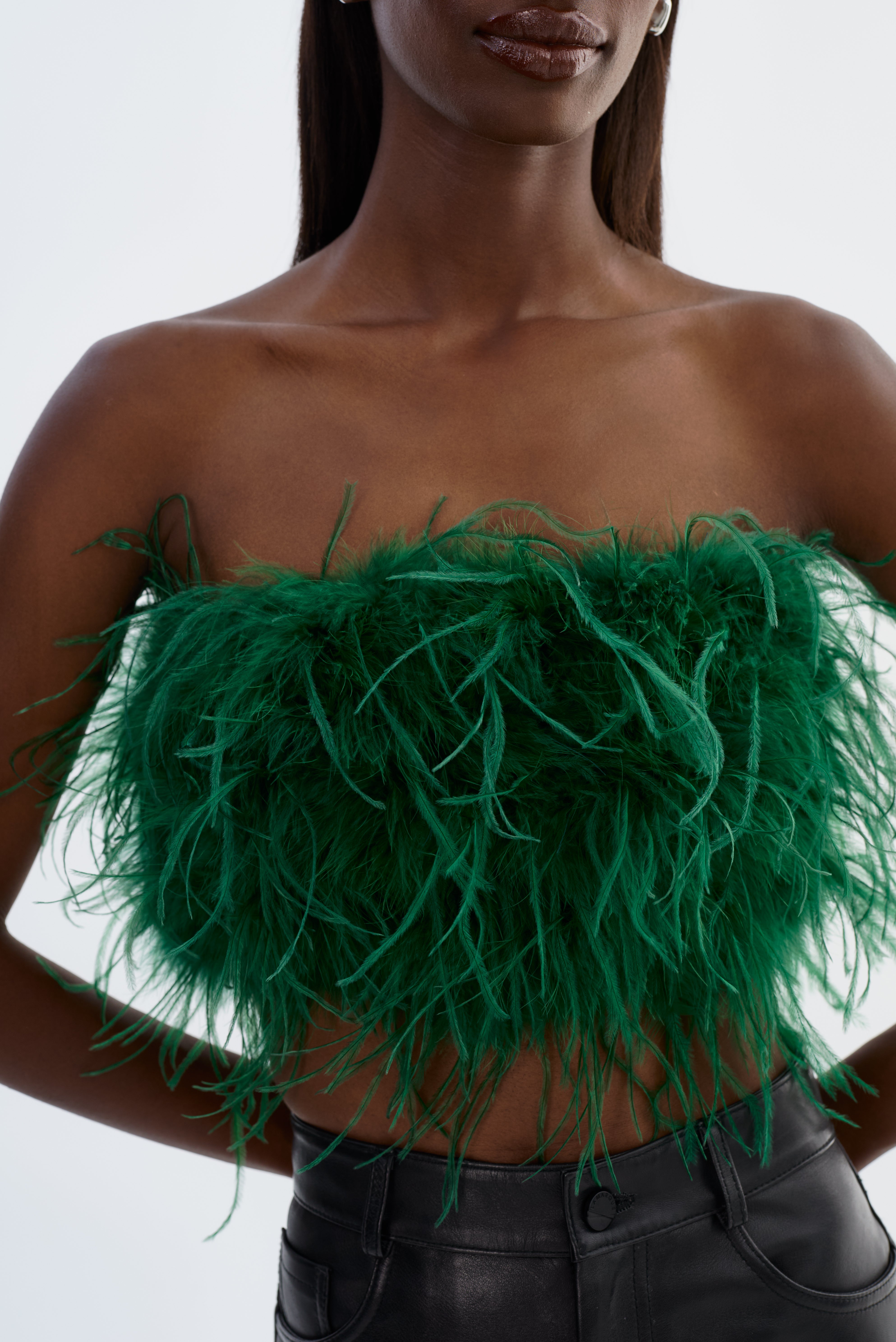 ZAINA | Bustier de plumes
