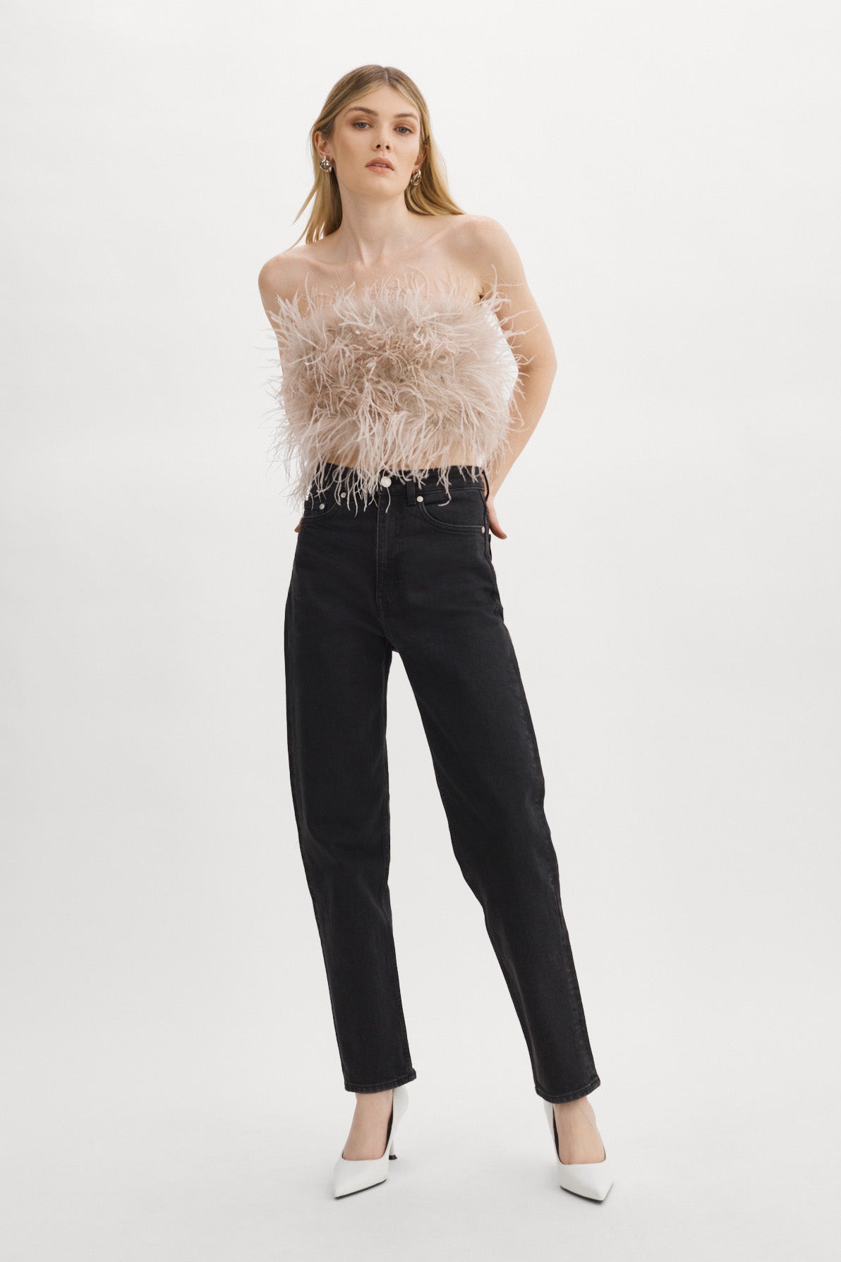 ZAINA | Bustier de plumes