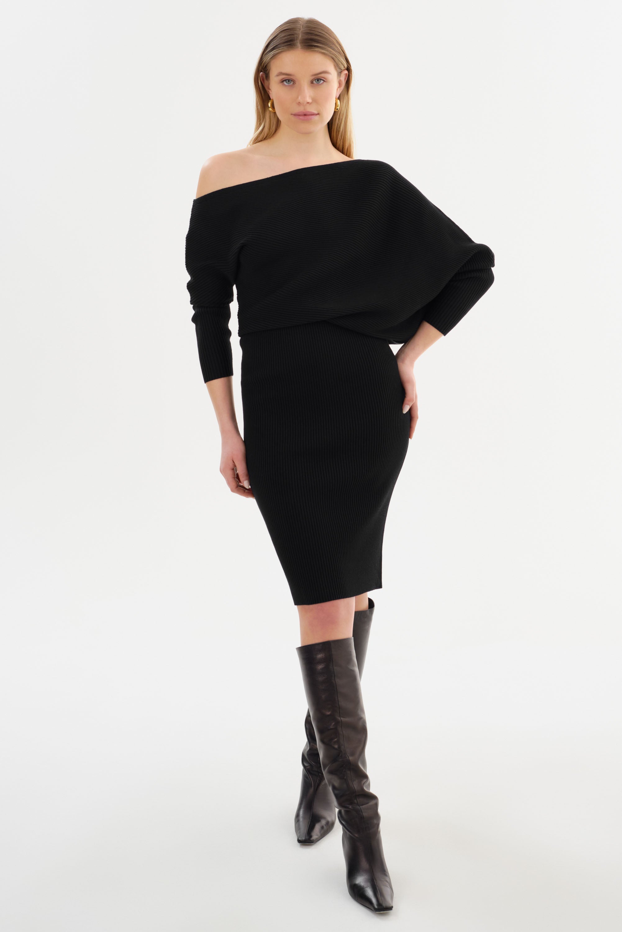 ZENOBIA | Robe midi en maille