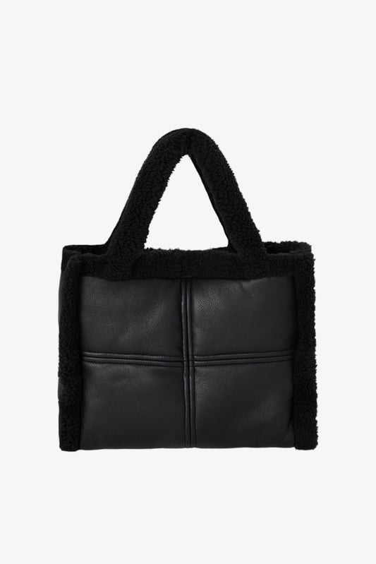 ZOEY | Sherpa Leather Tote