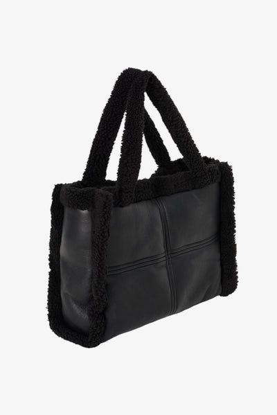 ZOEY | Sherpa Faux Leather Tote
