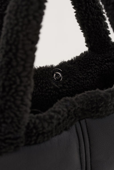 ZOEY | Sherpa Faux Leather Tote