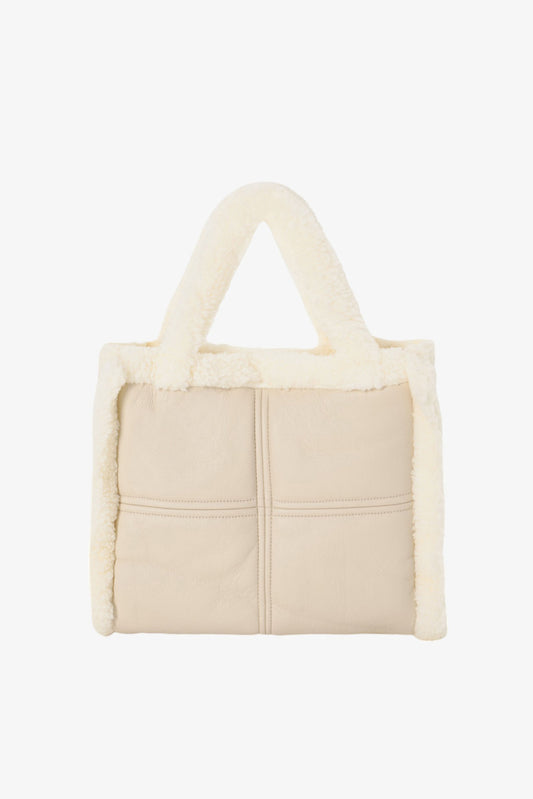 ZOEY | Sherpa Leather Tote