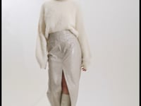 YVETTE | Jupe longue en faux cuir