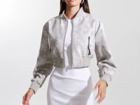 EVELIN D | Bomber court en similicuir