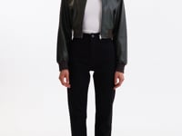 EVELIN | Bomber court en similicuir
