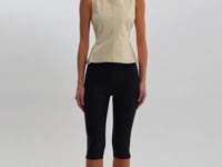 BLAIR | Leather Sleevless Peplum Top