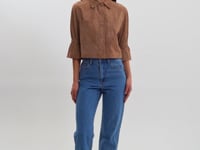 CAROLINA S | Suede Ruffle Sleeve Jacket