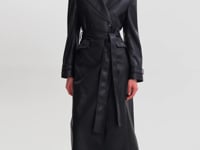 IOLANTHE | Faux Leather Trench Coat