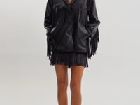 RIANNE | Leather Fringe Jacket