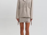 RIANNE | Leather Fringe Jacket