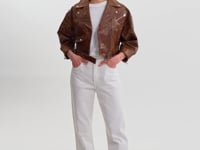 VINNIE | Leather Cropped Biker Jacket