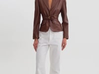 WILEY | Leather Belted Blazer