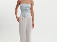 BAILA | Asymmetric Satin Scarf Top