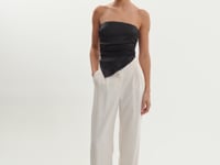 BAILA | Asymmetric Satin Scarf Top