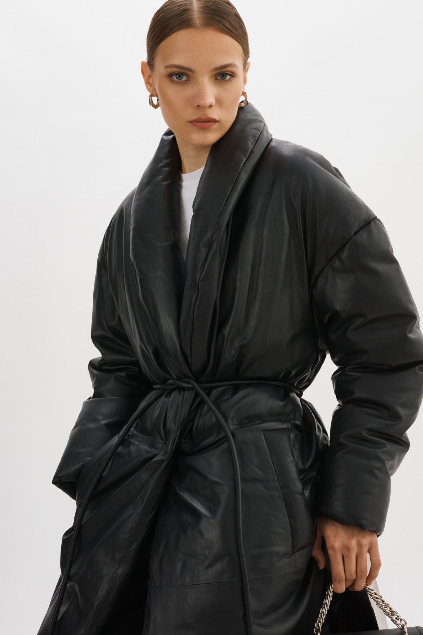 CATALINA | Manteau-couverture surdimensionné en cuir