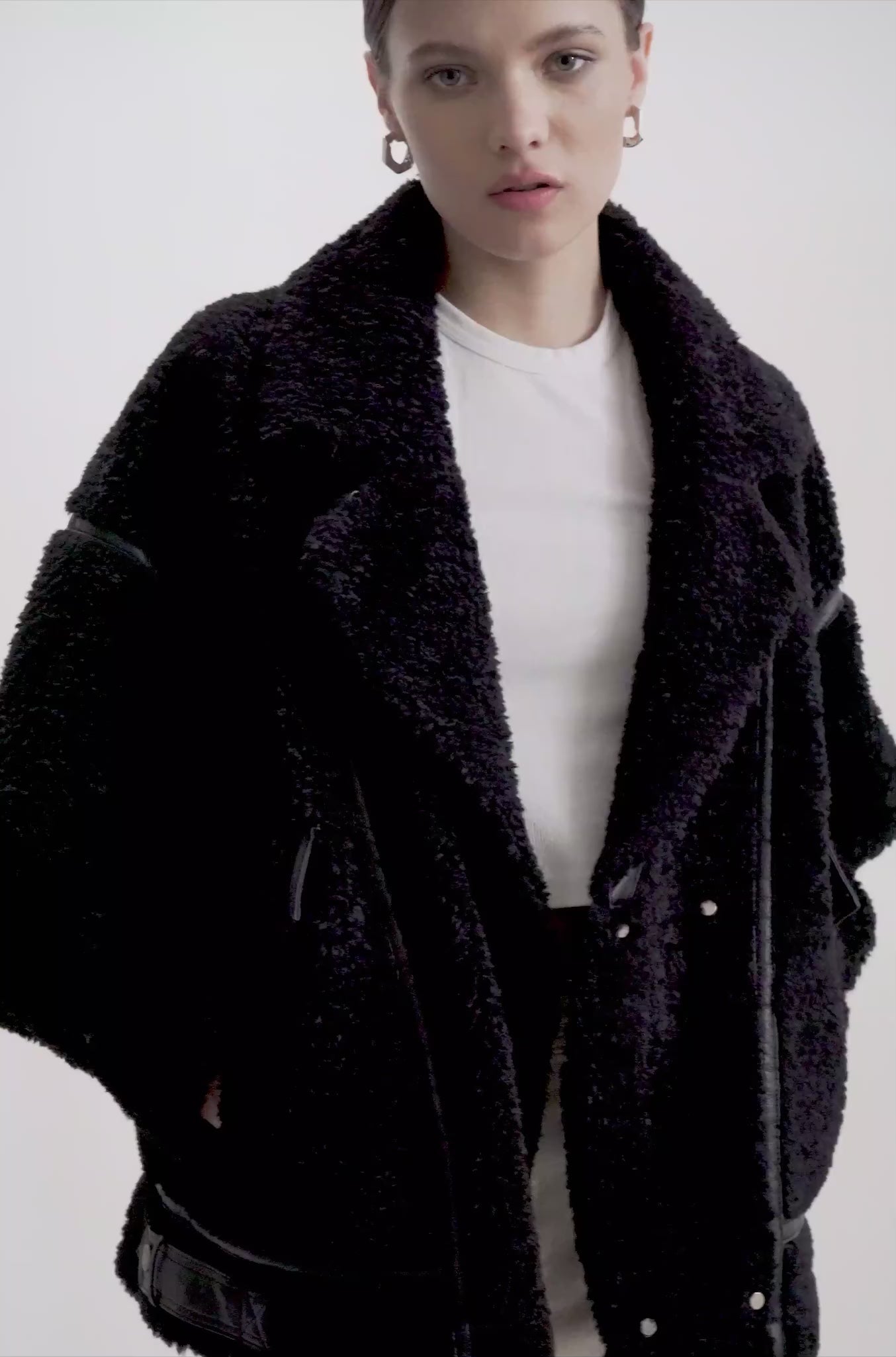 BADU | Oversized Faux Shearling Jacket