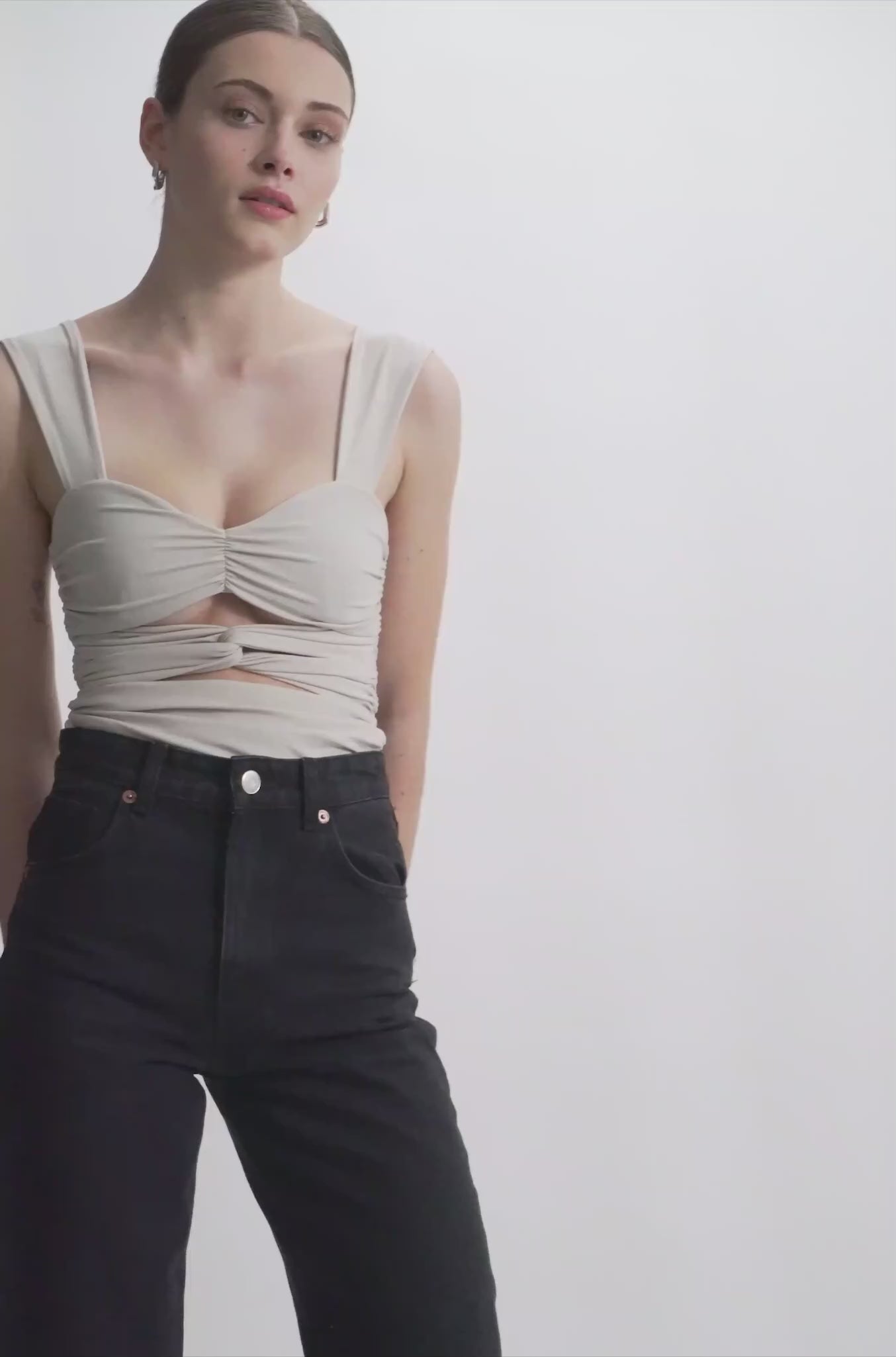 ZEELA | Ruched Cutout Cami