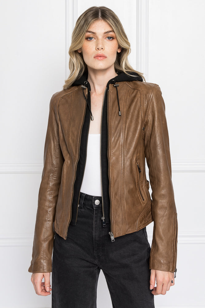 ARLETTE Leather Biker Jacket