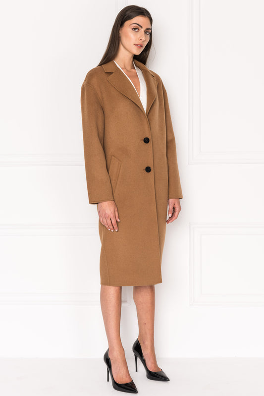 COPPOLA Manteau de laine brun oversize