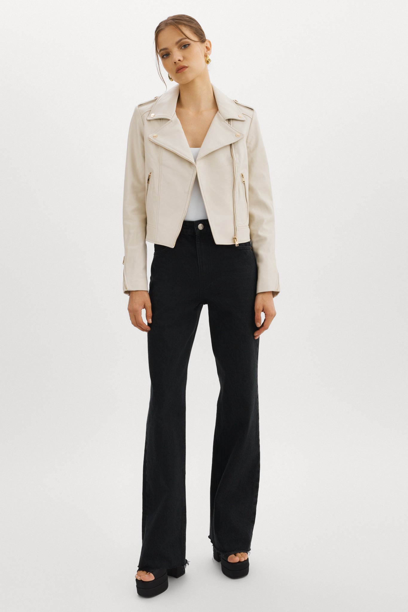 DONNA OR | Veste moto signature en cuir