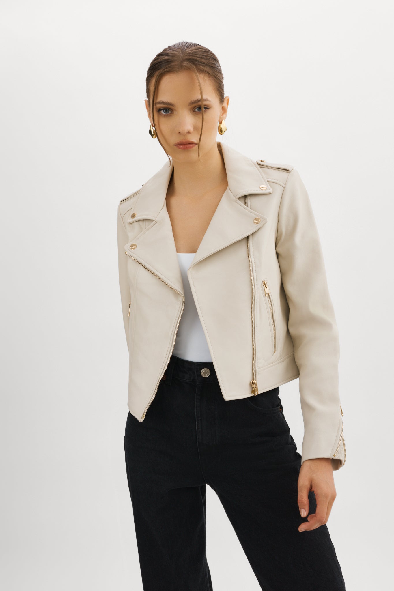 DONNA OR | Veste moto signature en cuir