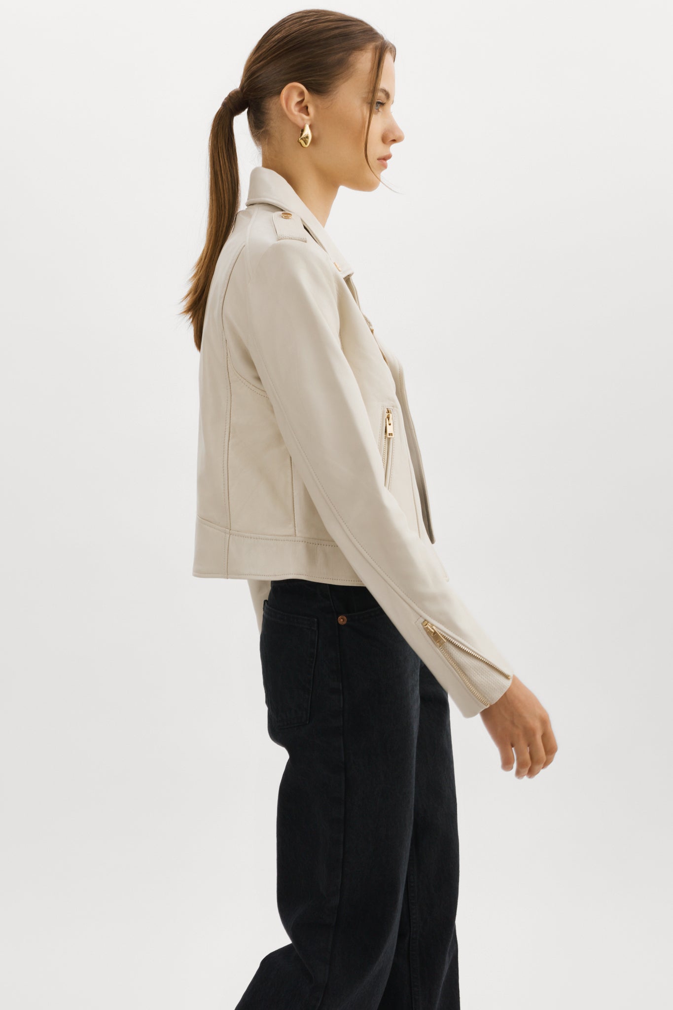 DONNA OR | Veste moto signature en cuir