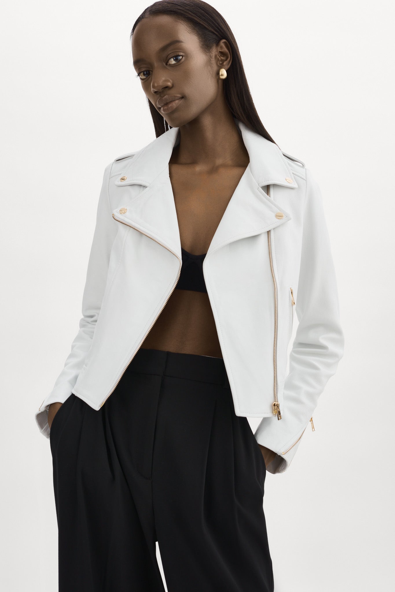 DONNA OR | Veste moto signature en cuir