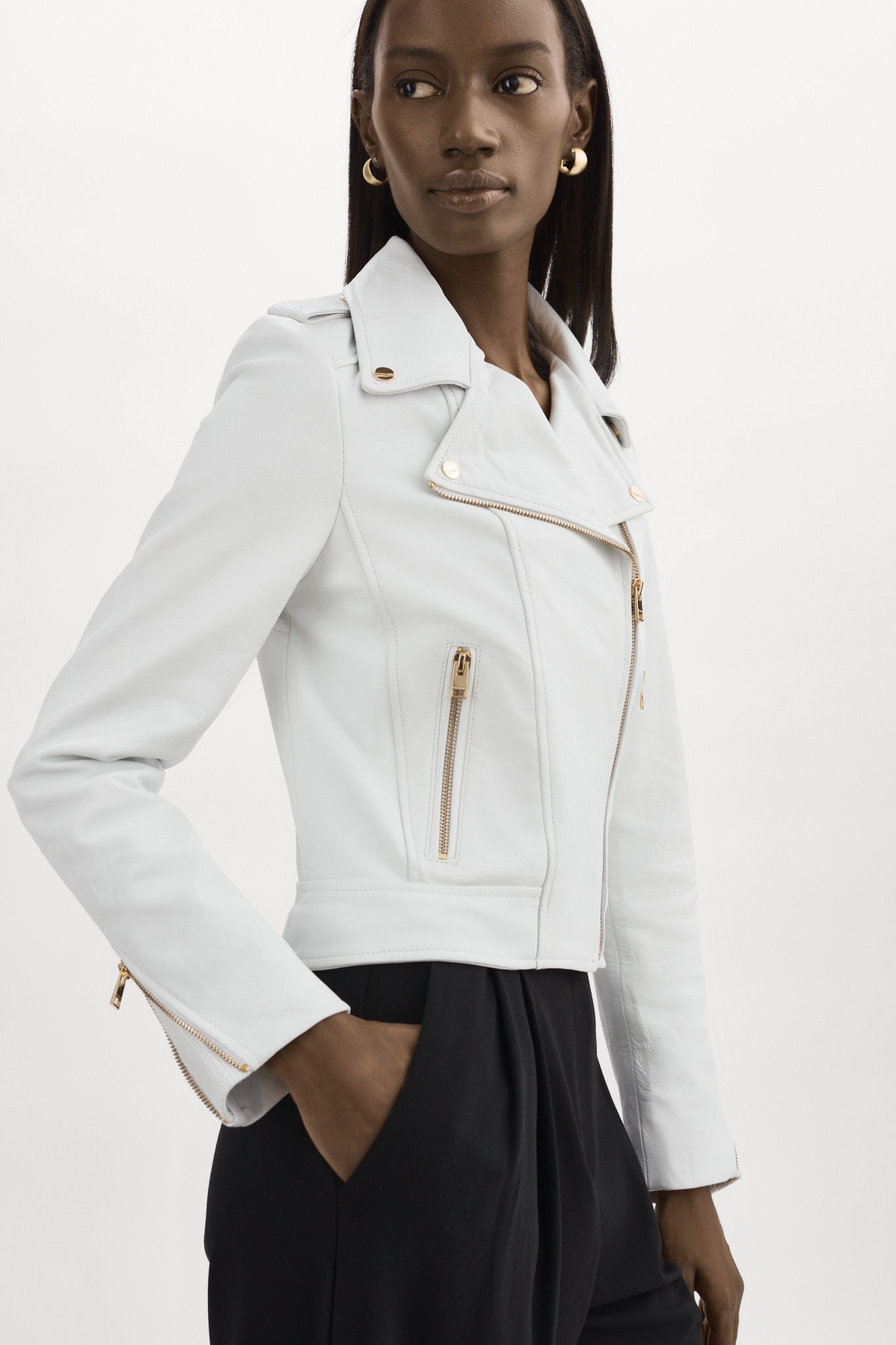 DONNA OR | Veste moto signature en cuir