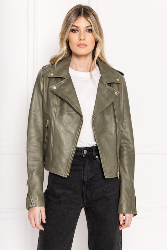 DONNA OR | Veste moto signature en cuir