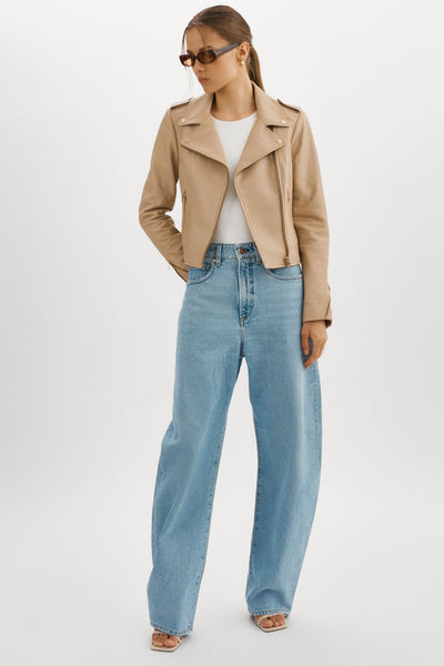 DONNA GOLD | Iconic Leather Biker Jacket