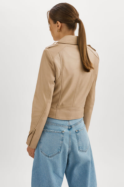 DONNA GOLD | Iconic Leather Biker Jacket