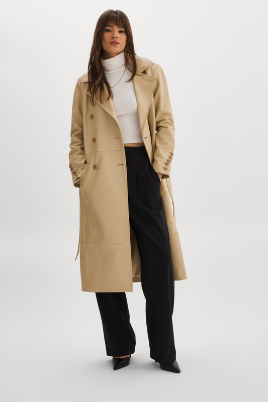 ERMA | Leather Trench Coat