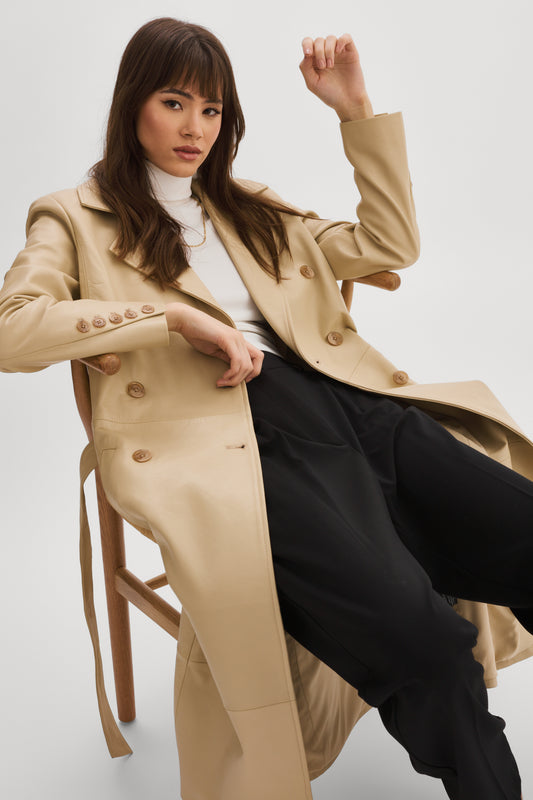 ERMA | Leather Trench Coat