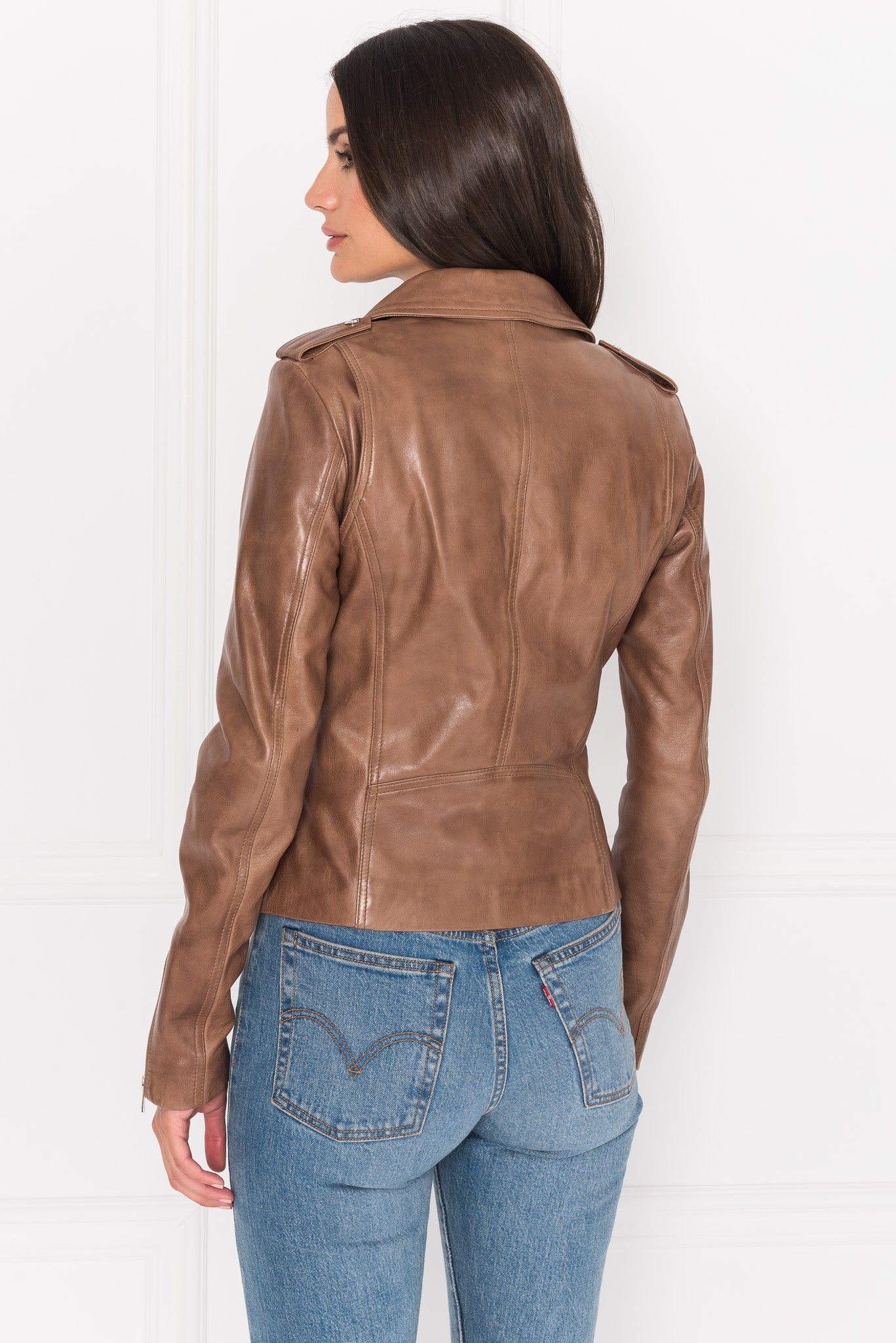 HARPER | Fitted Leather Biker Jacket