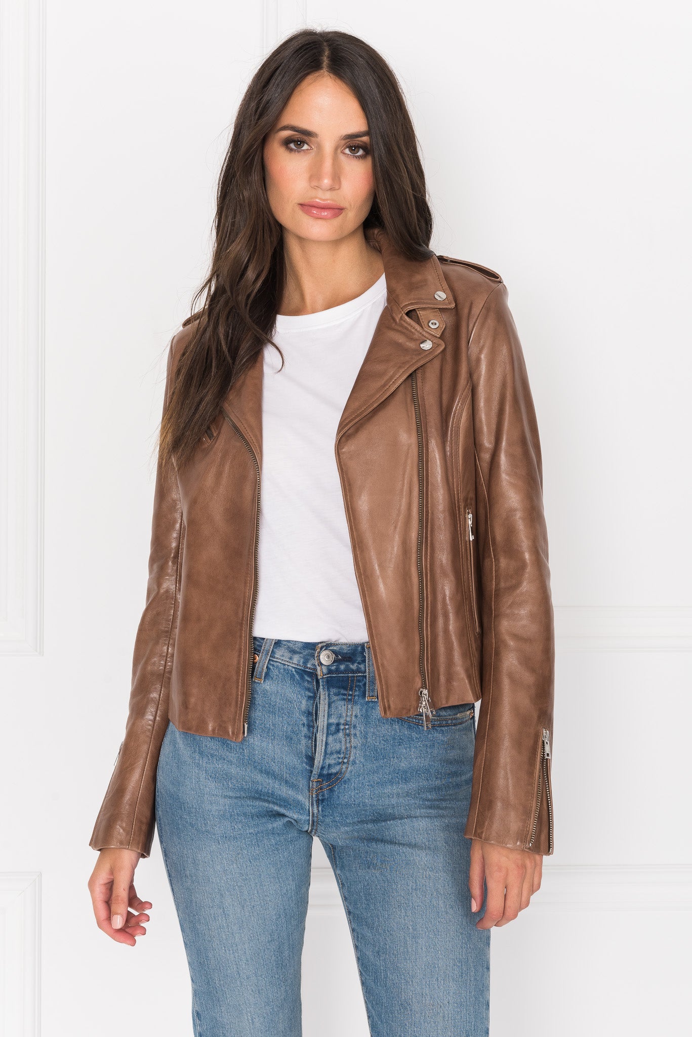 HARPER | Fitted Leather Biker Jacket
