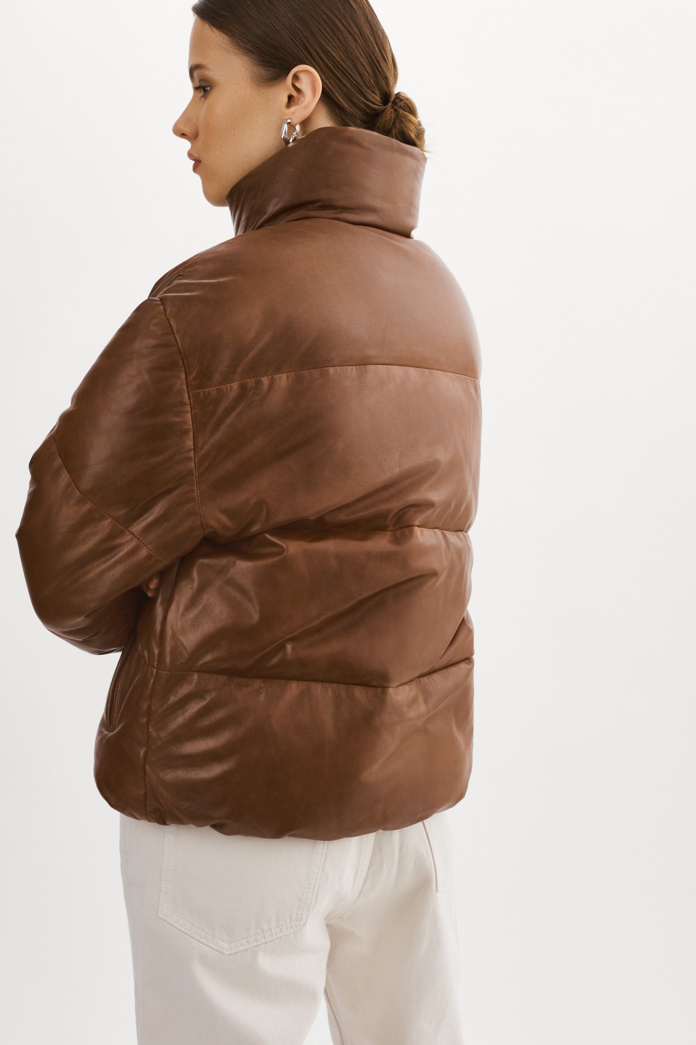 Lamarque Iris Leather Jacket - Brown - Leather Jackets