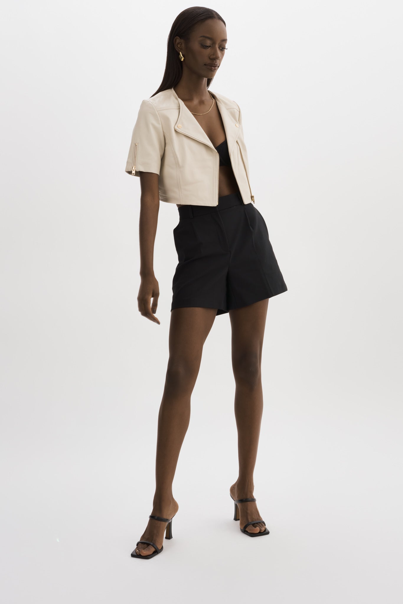 KIRSI OR | Blouson biker cuir