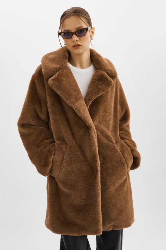 LINNEA | Manteau en Fausse Fourrure