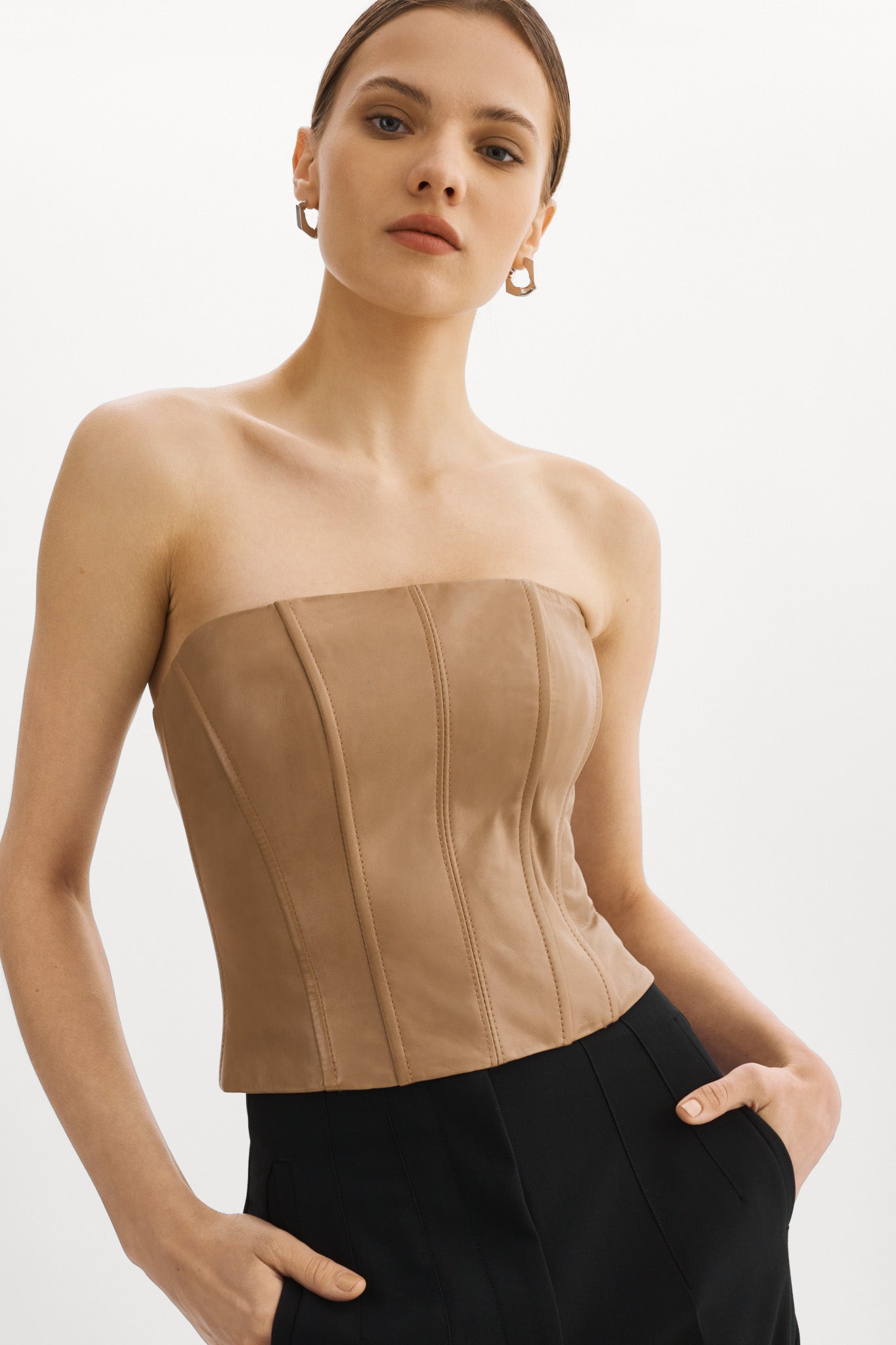 DAVINA  Leather Bustier – LAMARQUE