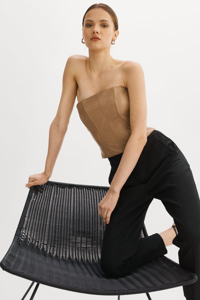 DAVINA | Leather Bustier