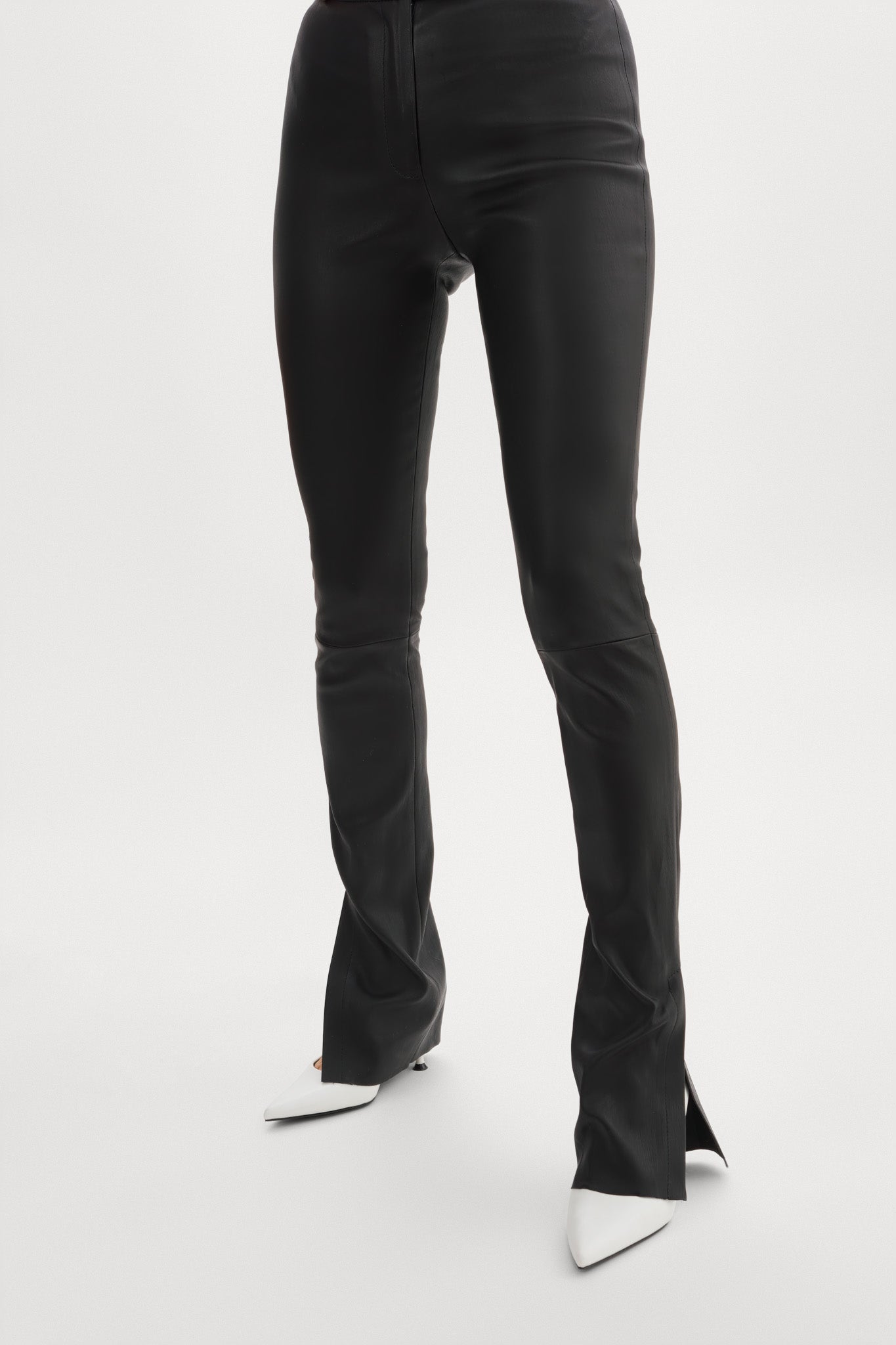 DAWN Stretch Leather Pants Black 0