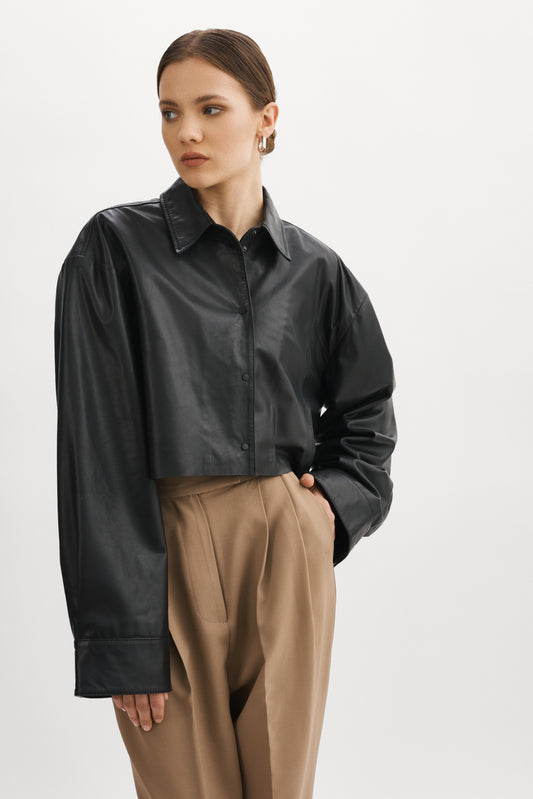 ELDA | Leather Oversized Shirt