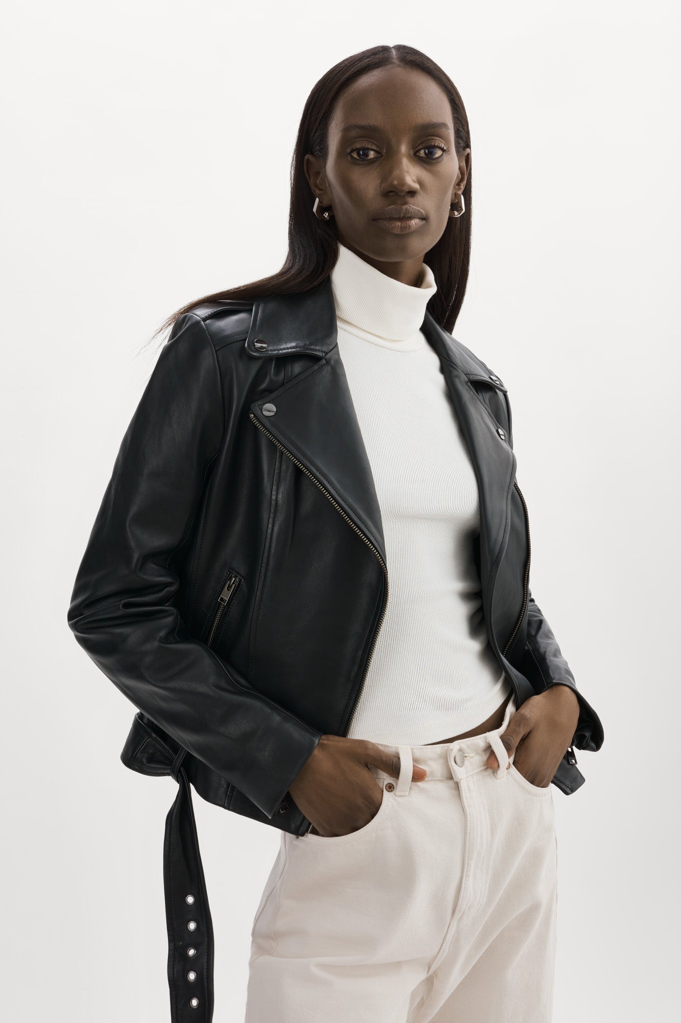 ELEKTRA | Leather Biker Jacket – LAMARQUE