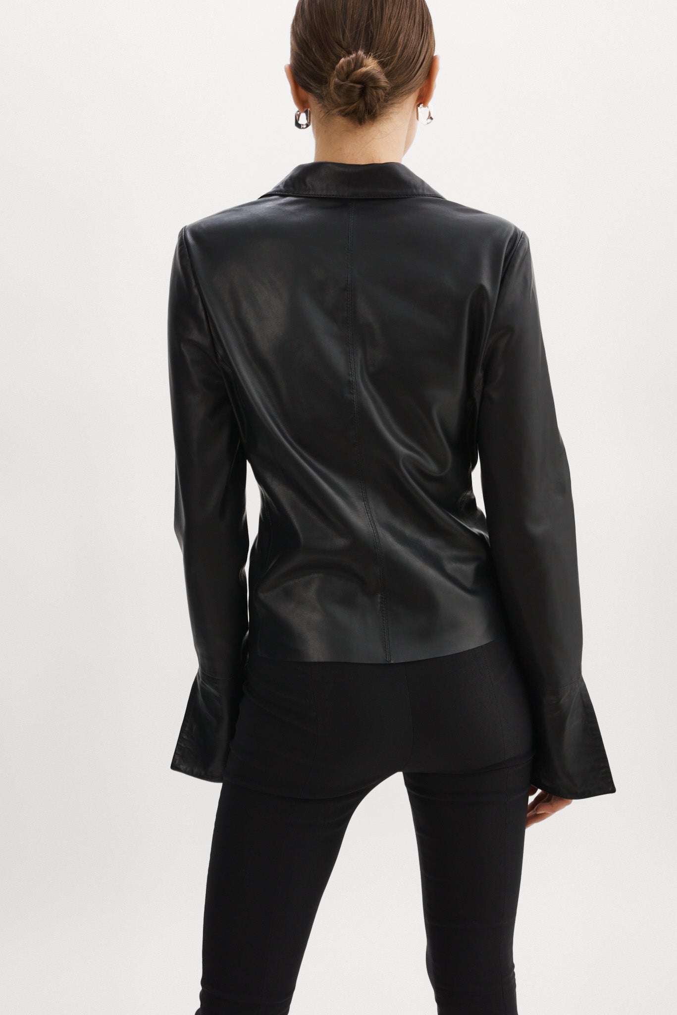 Lamarque- Sofia Fit Leather Shell Top- Black - Dukes Online